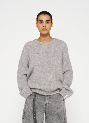 sweater rib knit | light grey melee