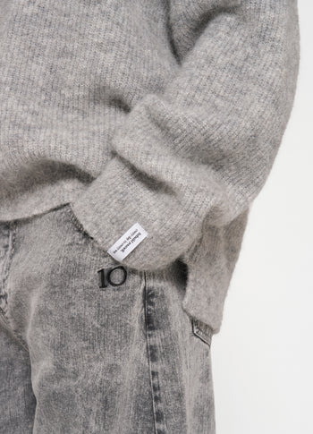 sweater rib knit | light grey melee