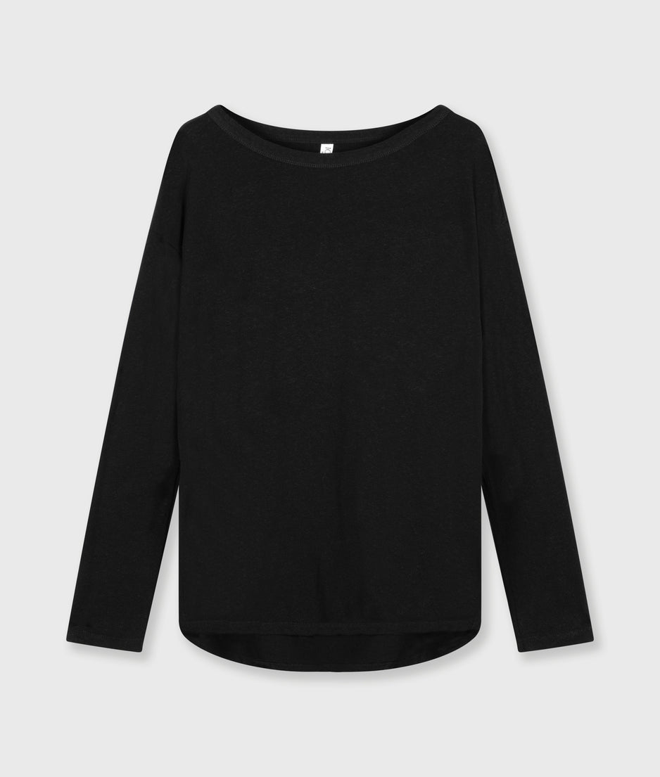 THE LONG SLEEVE LINEN | black