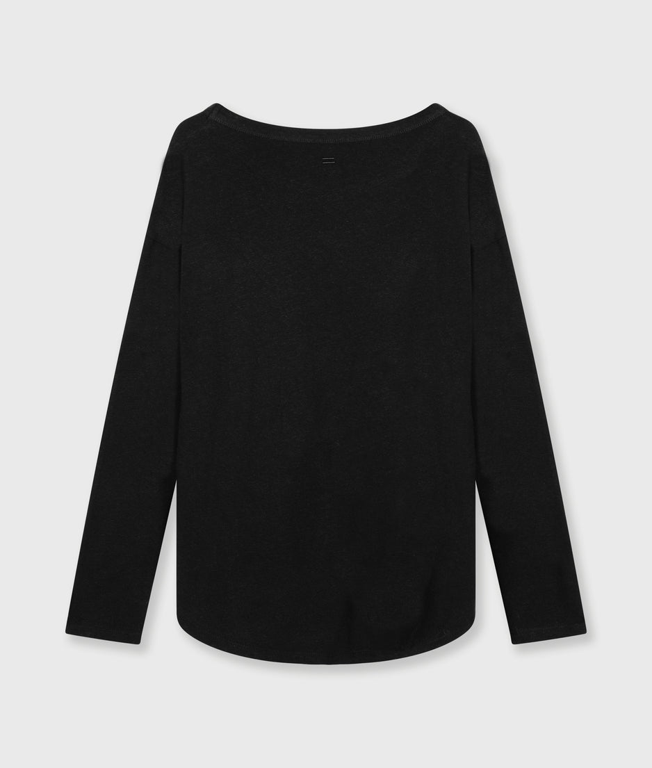 THE LONG SLEEVE LINEN | black