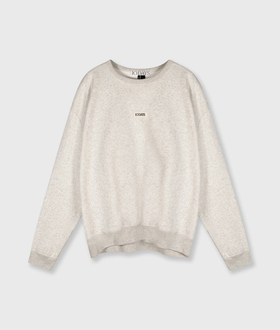 THE CLEAN STATEMENT SWEATER | soft white melee