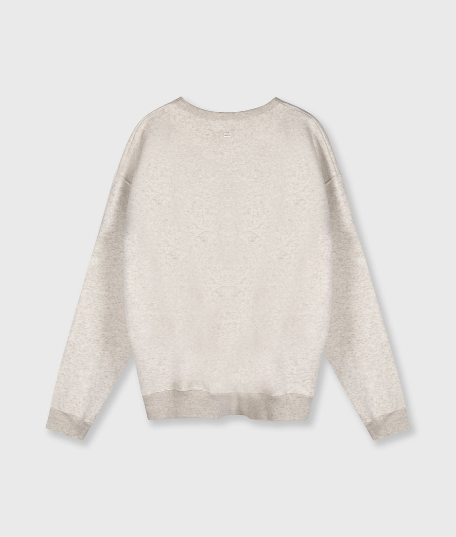 THE CLEAN STATEMENT SWEATER | soft white melee