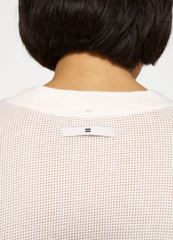 cropped sweater mesh | ecru