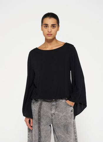 flowy blouse | black