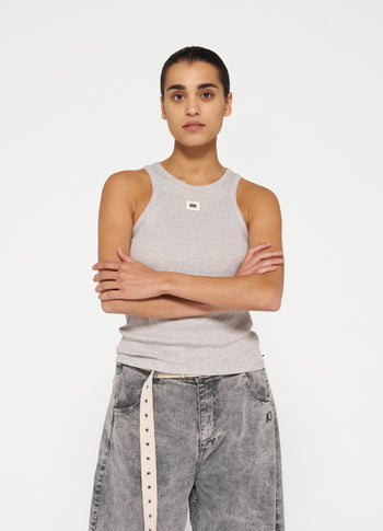 tank top rib | light grey melee