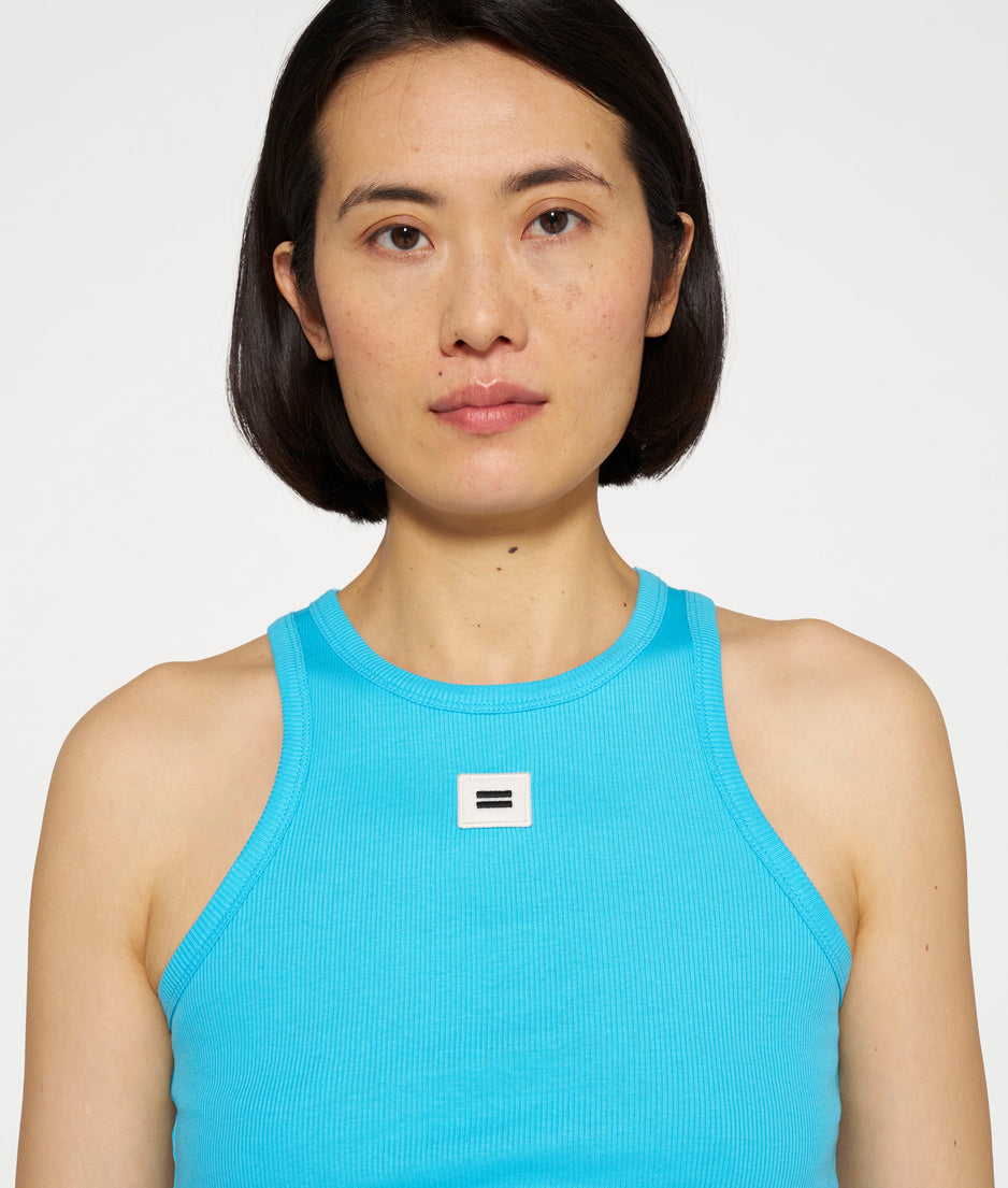 tank top rib | laguna blue