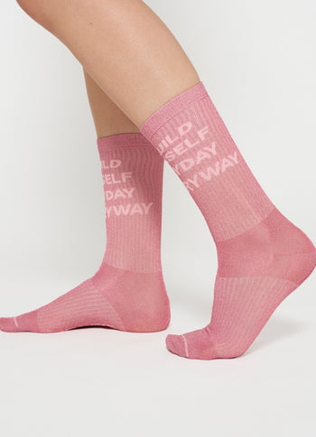 socks tagline | bright pink