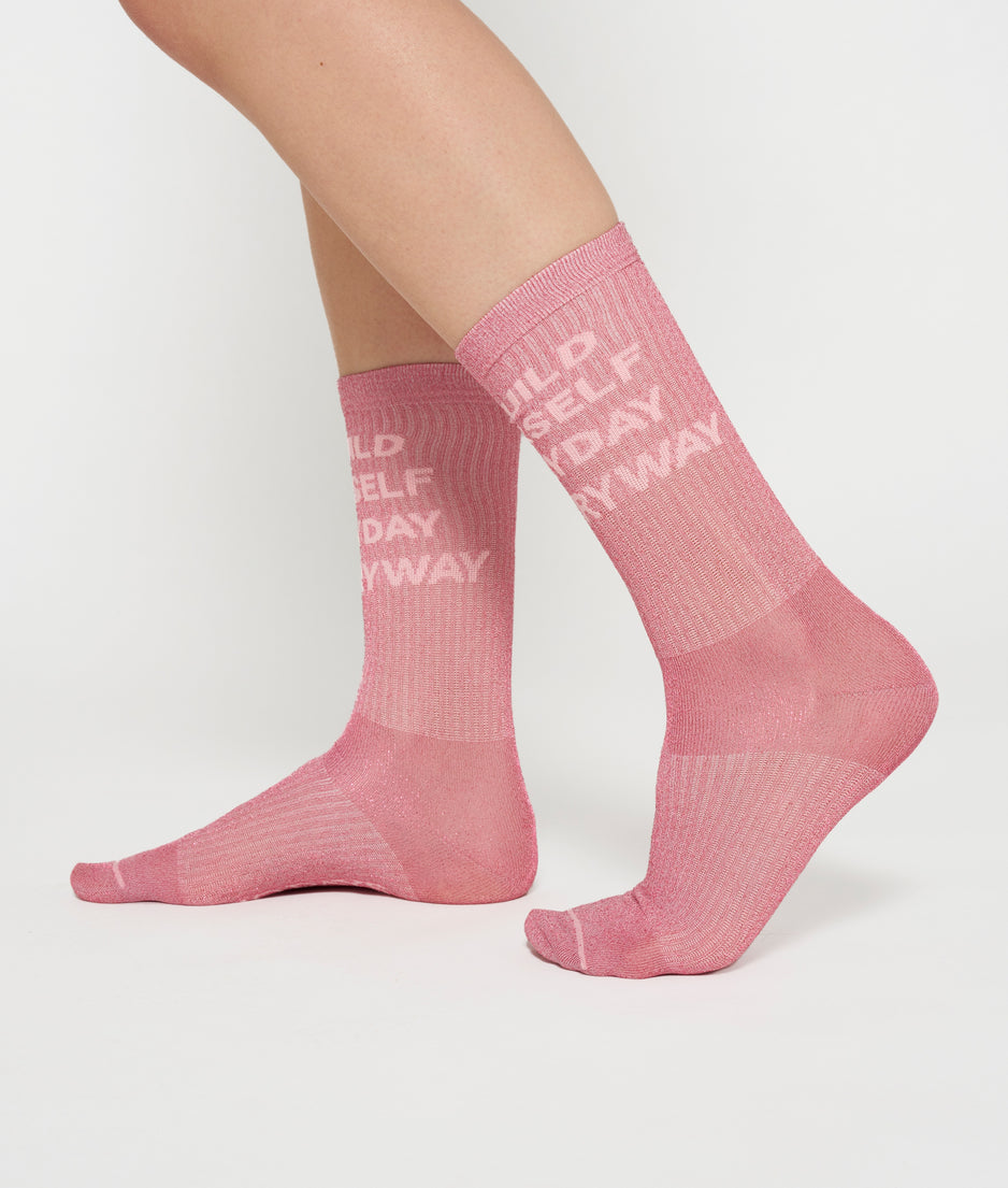 socks tagline | bright pink