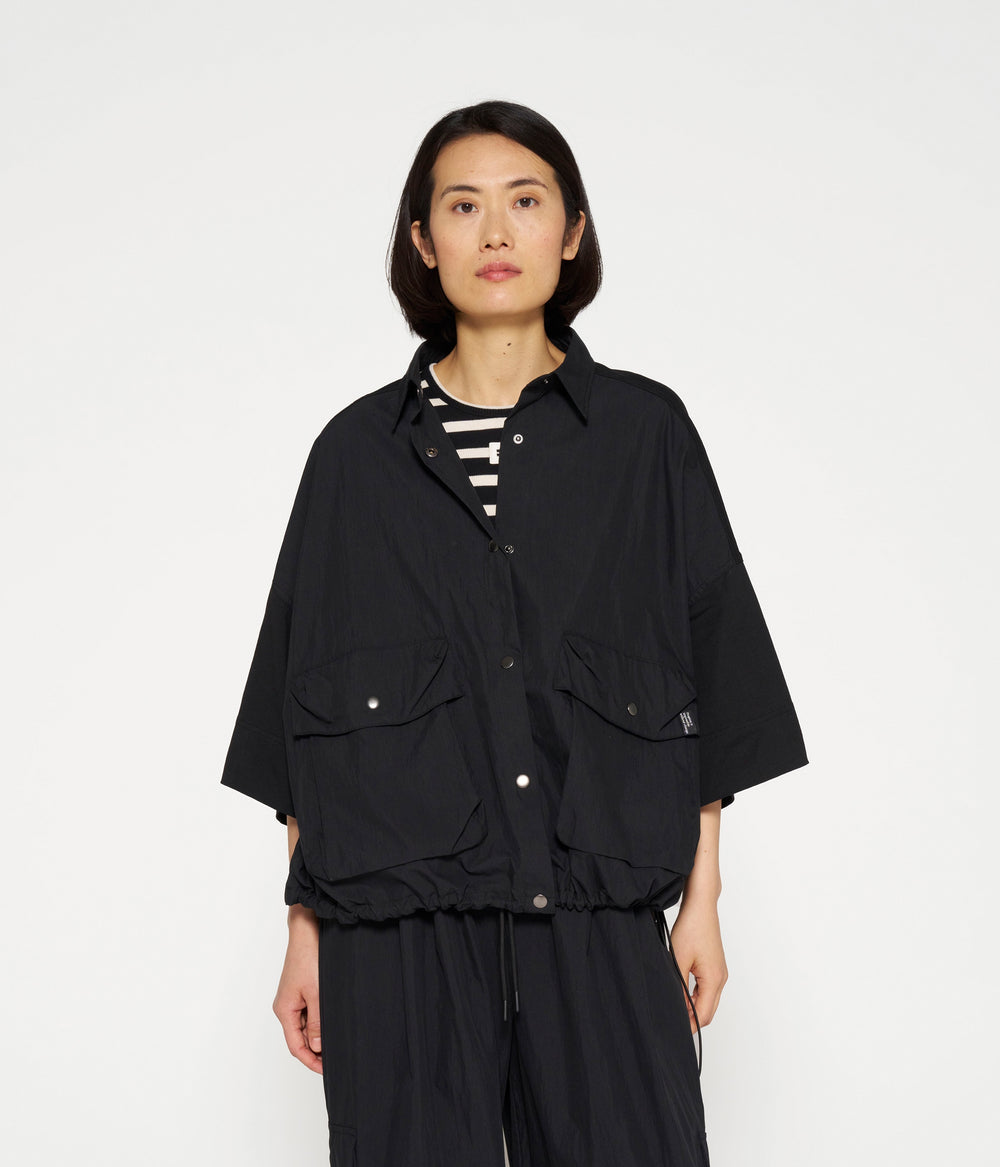 oversized utility shirt | black