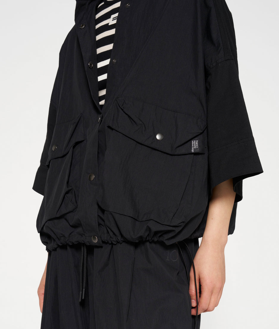 oversized utility shirt | black