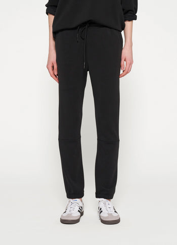 cropped jogger scuba | black