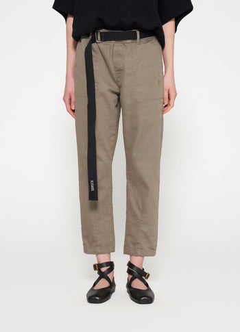 belted pants jog denim | sage