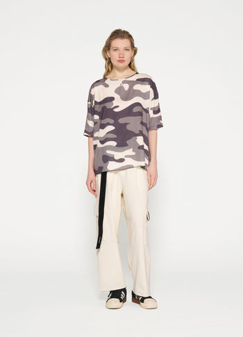 tee blouse camo | sage