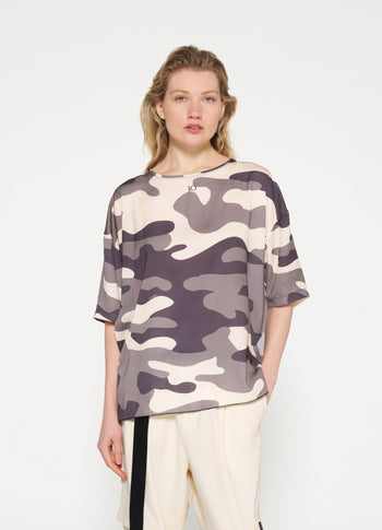 tee blouse camo | sage