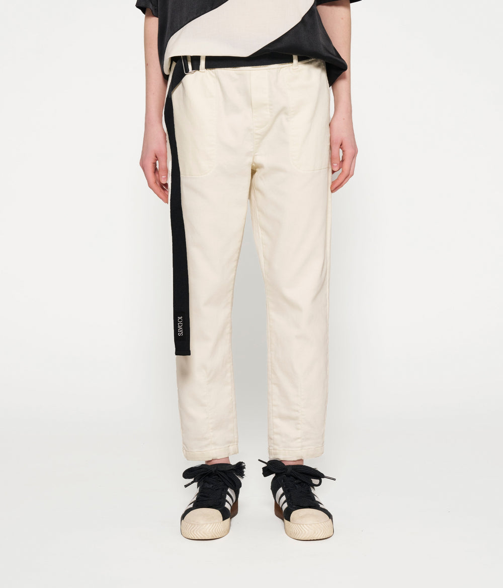 belted pants jog denim | light natural