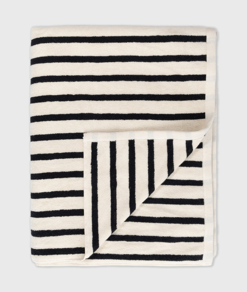 towel stripes | ecru/black