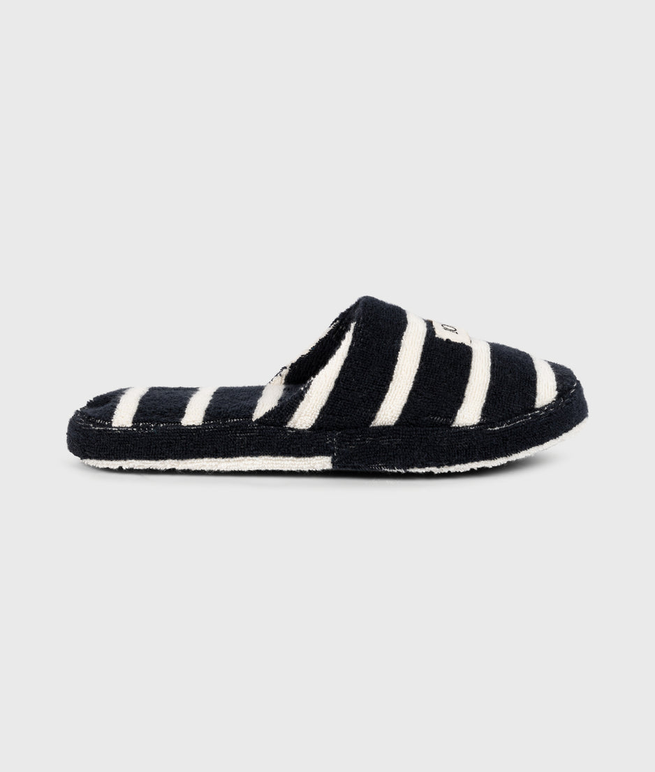 slippers stripes | black/ecru