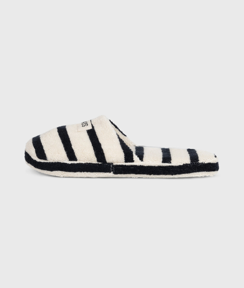 slippers stripes | ecru/black