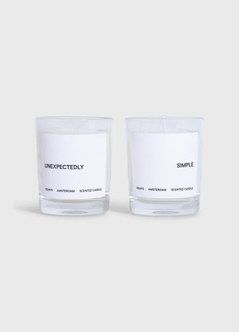 unexpectedly simple scented candle set | multicolor