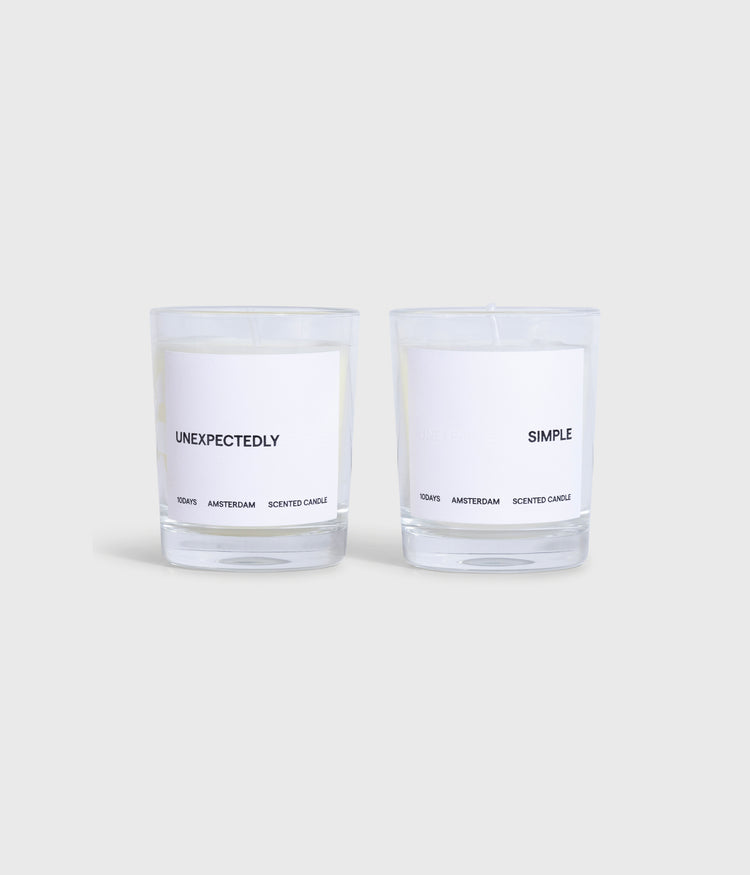 unexpectedly simple scented candle set | multicolor