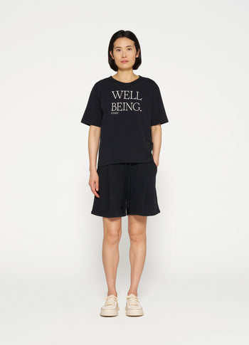 cotton tee well being | black