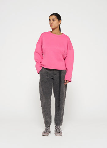 sweater smock | bright pink