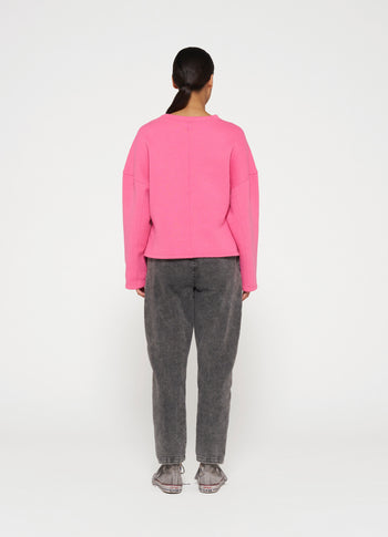 sweater smock | bright pink