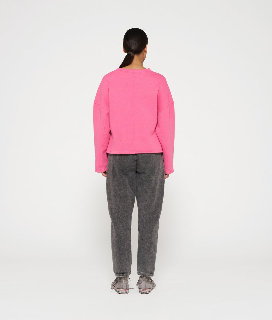 sweater smock | bright pink