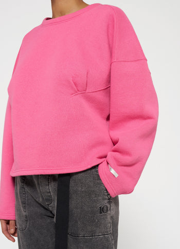 sweater smock | bright pink