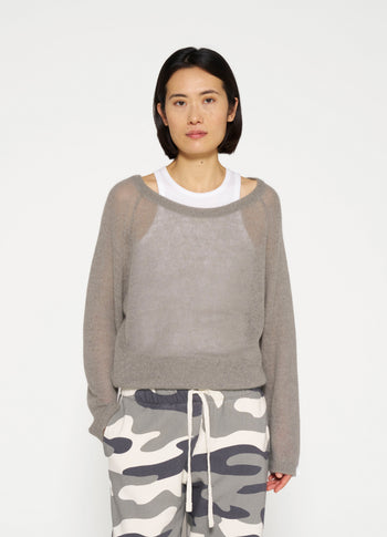 thin knit sweater | sage