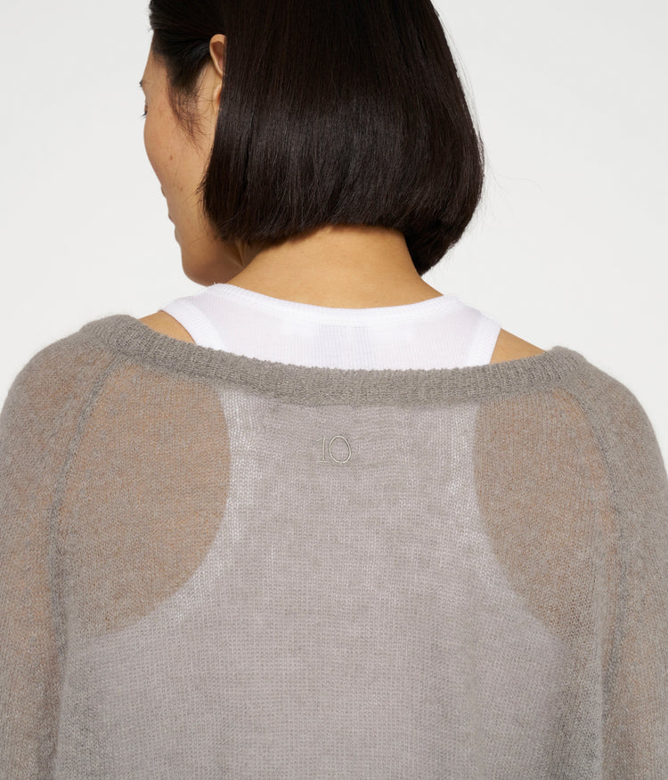 thin knit sweater | sage