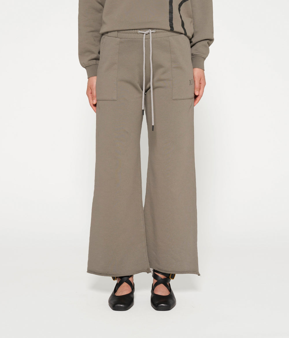 flared jogger | sage