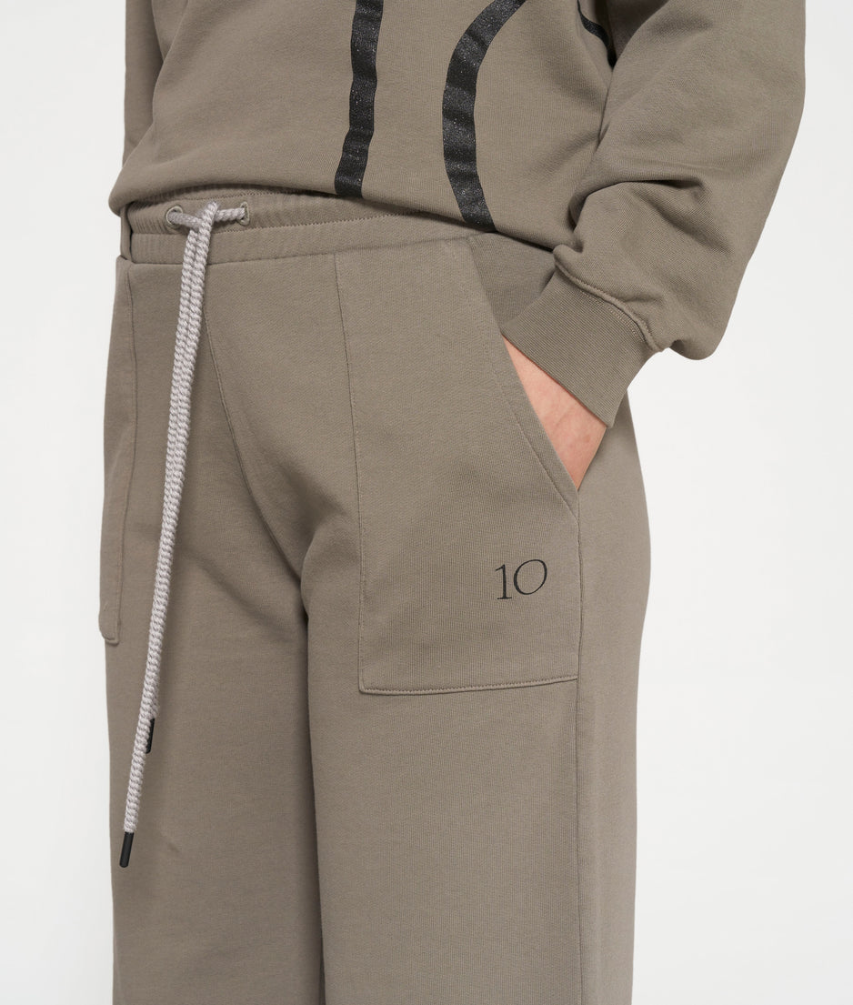 flared jogger | sage