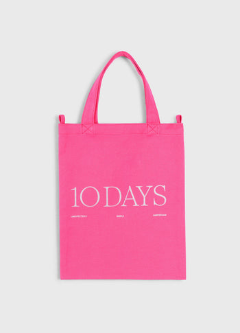 canvas 10DAYS mini shopper | bright pink