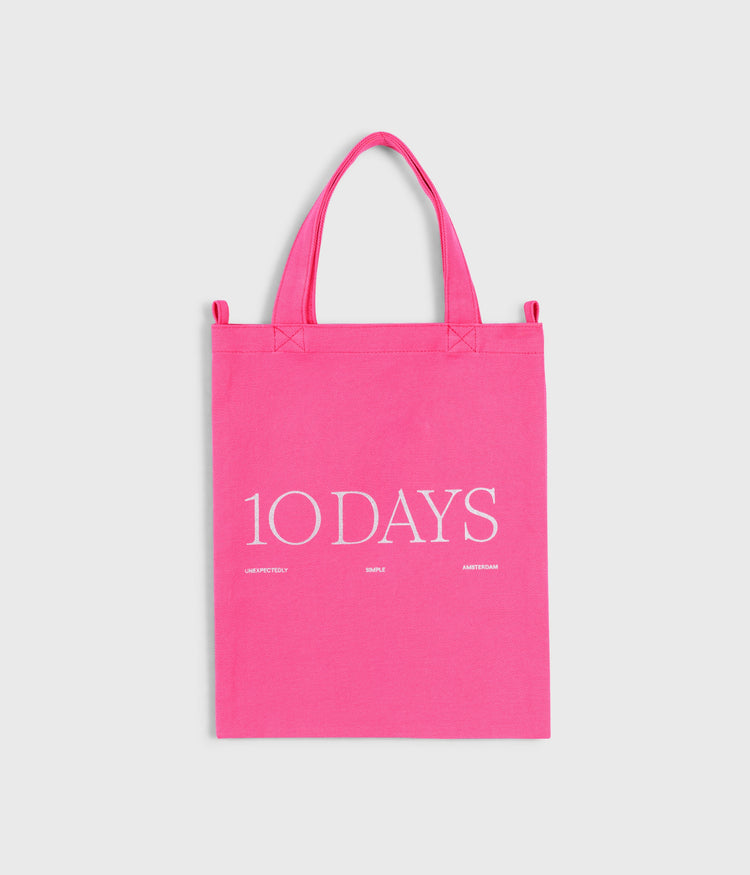 canvas 10DAYS mini shopper | bright pink