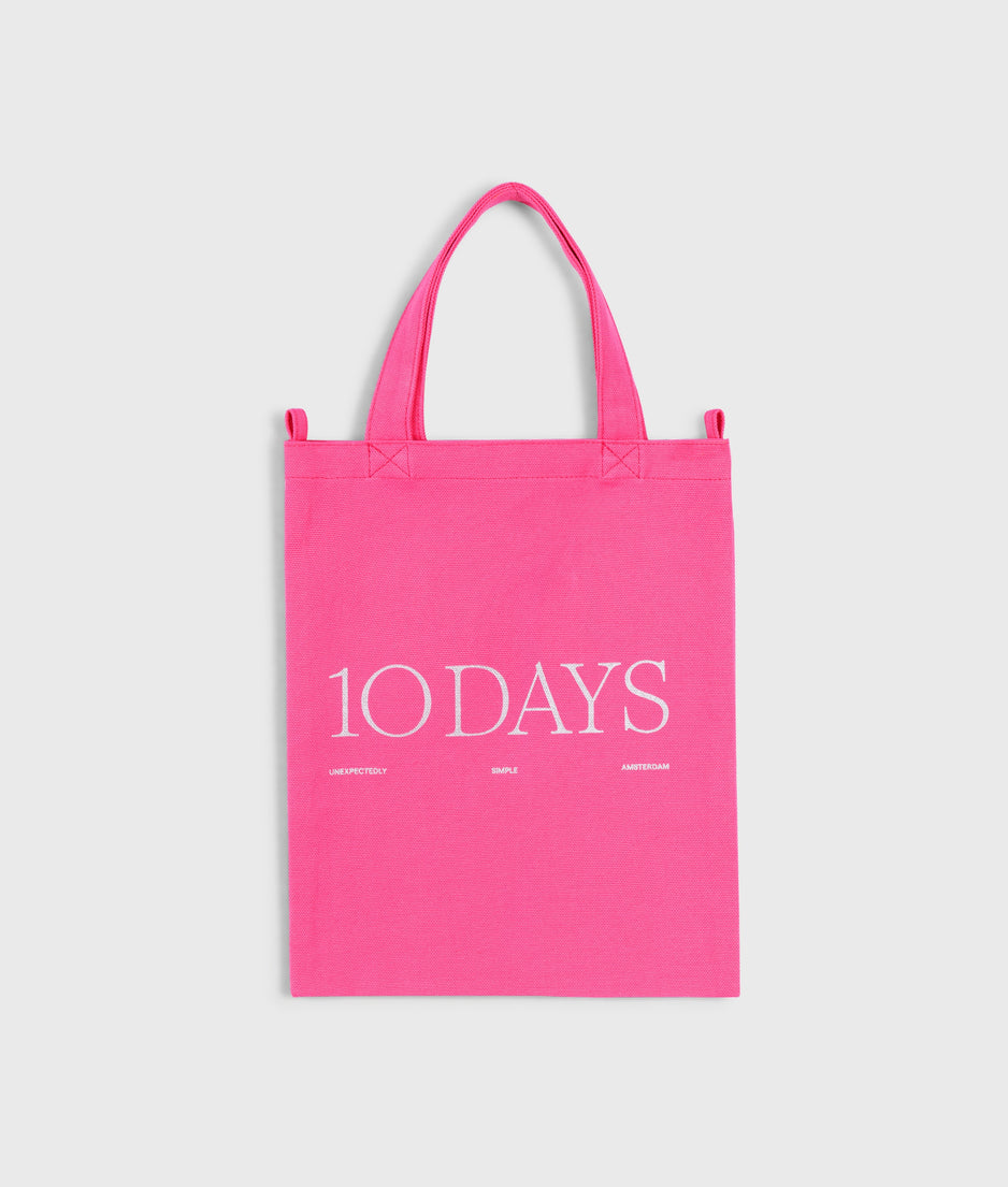 canvas 10DAYS mini shopper | bright pink