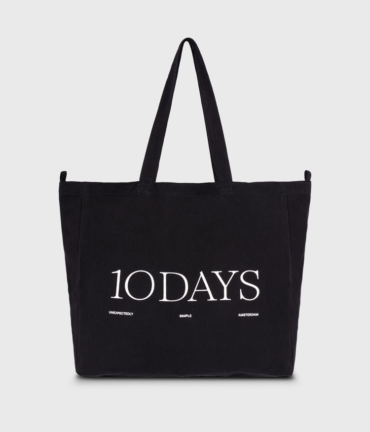 canvas 10DAYS shopper | black