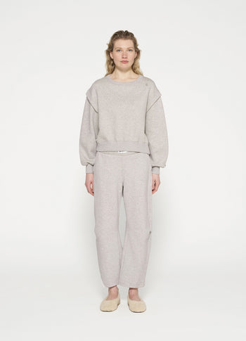 loose fit sweater | light grey melee