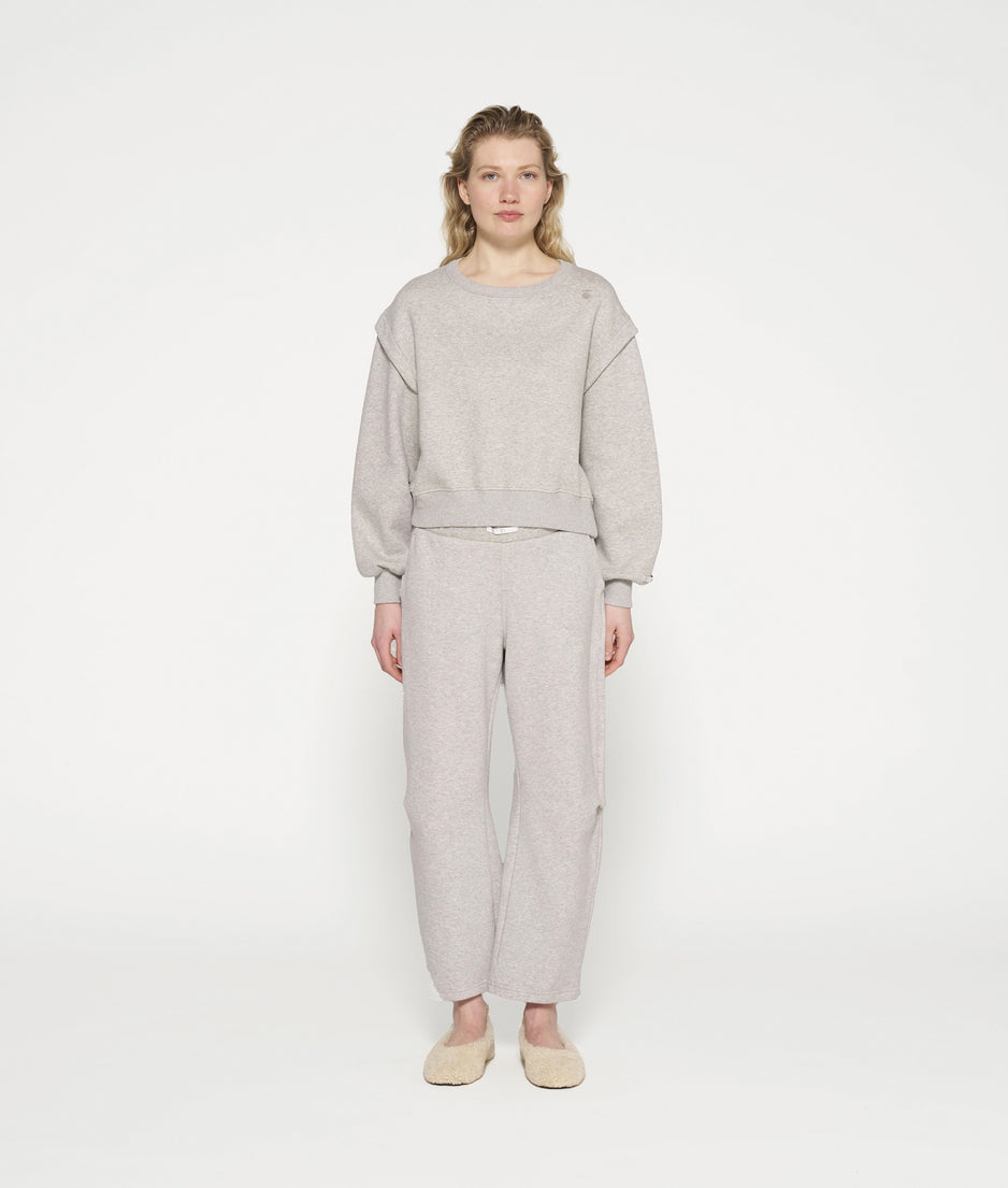 loose fit sweater | light grey melee