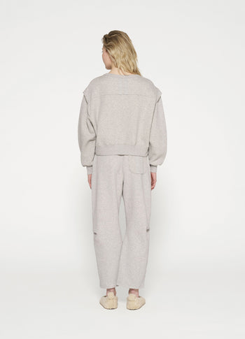 loose fit sweater | light grey melee