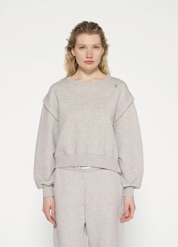 loose fit sweater | light grey melee