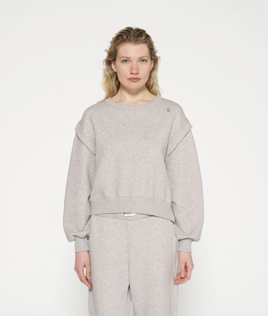 loose fit sweater | light grey melee