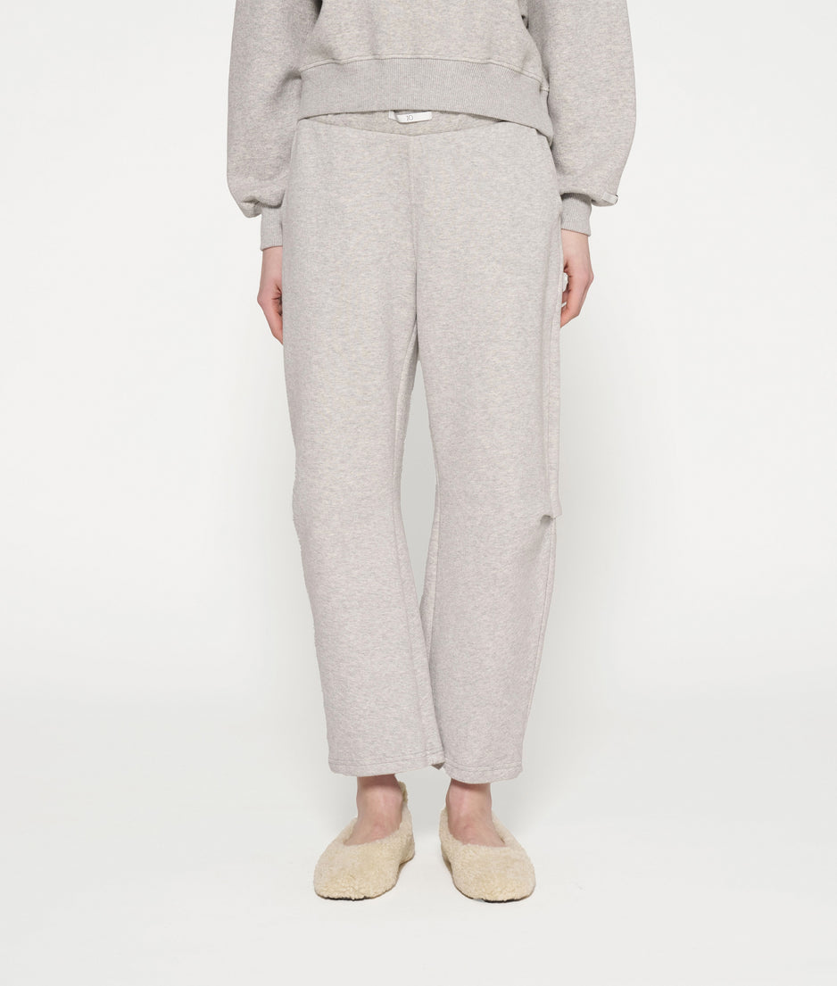 texture fleece jogger | light grey melee