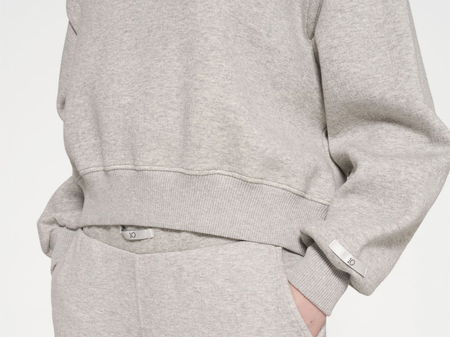 loose fit sweater | light grey melee