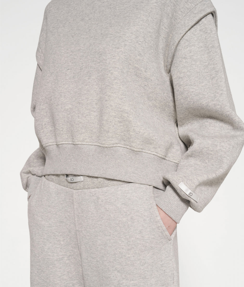 loose fit sweater | light grey melee