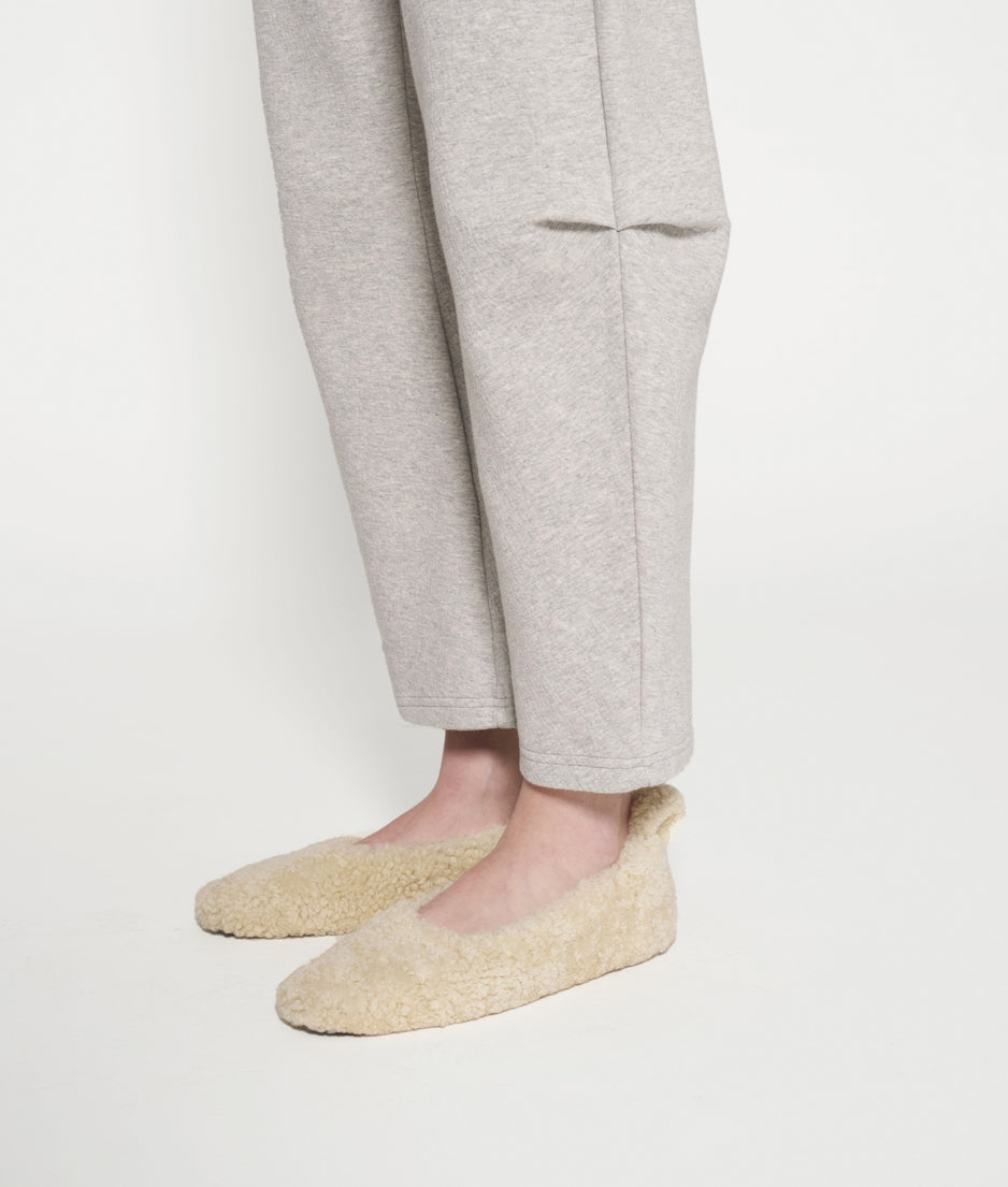 texture fleece jogger | light grey melee