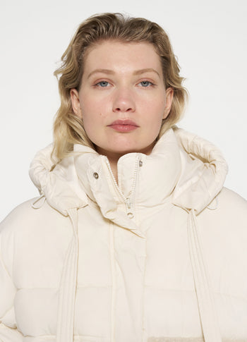 short puffer jacket | light natural