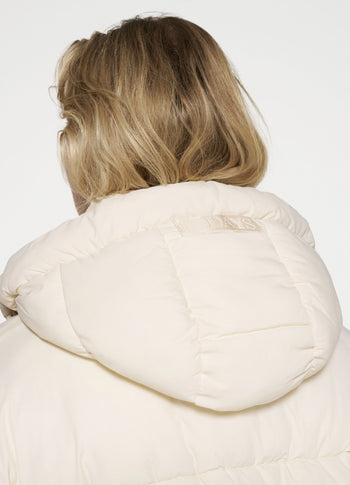 short puffer jacket | light natural