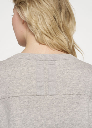 loose fit sweater | light grey melee