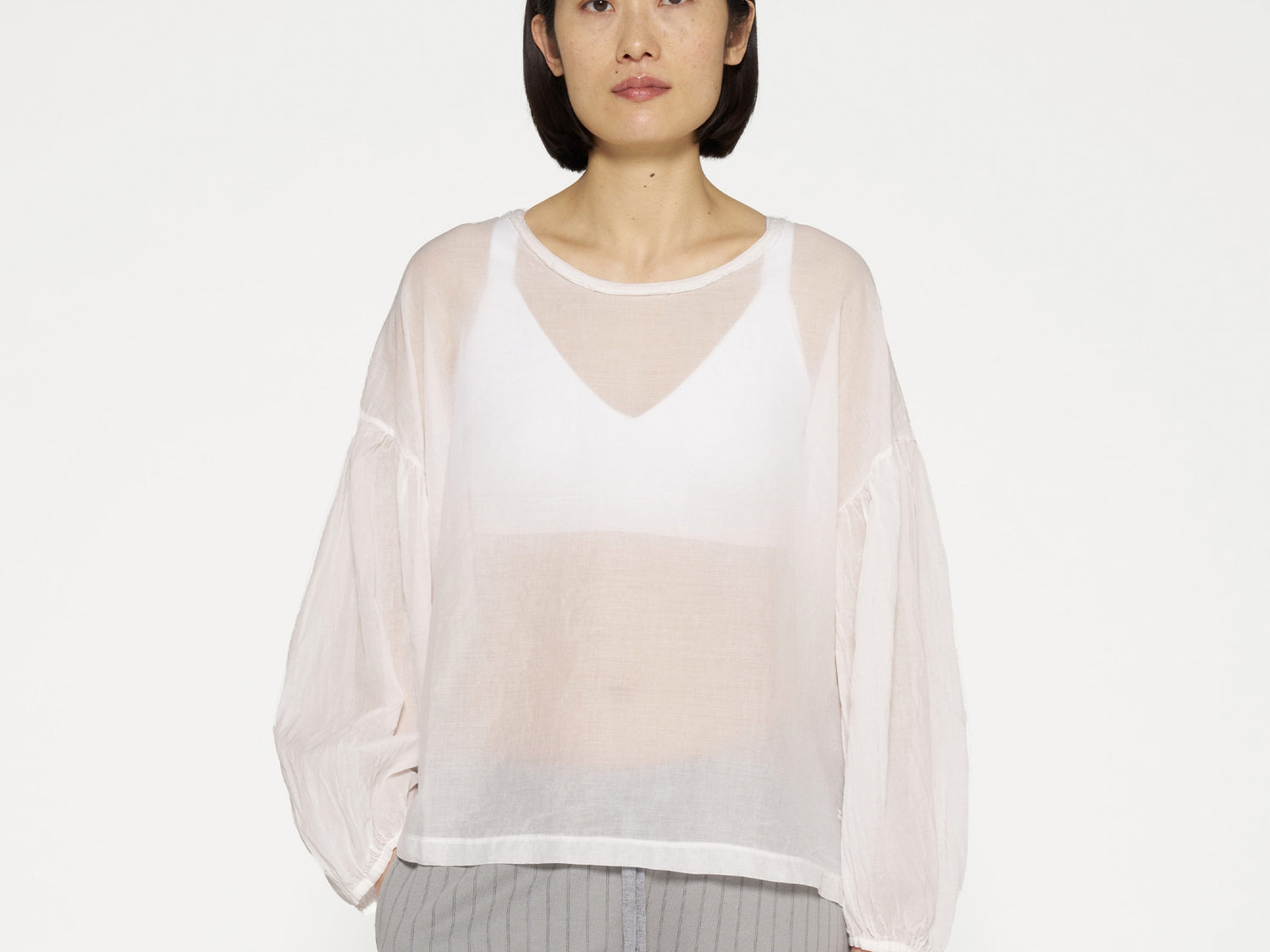 balloon sleeve blouse | ecru